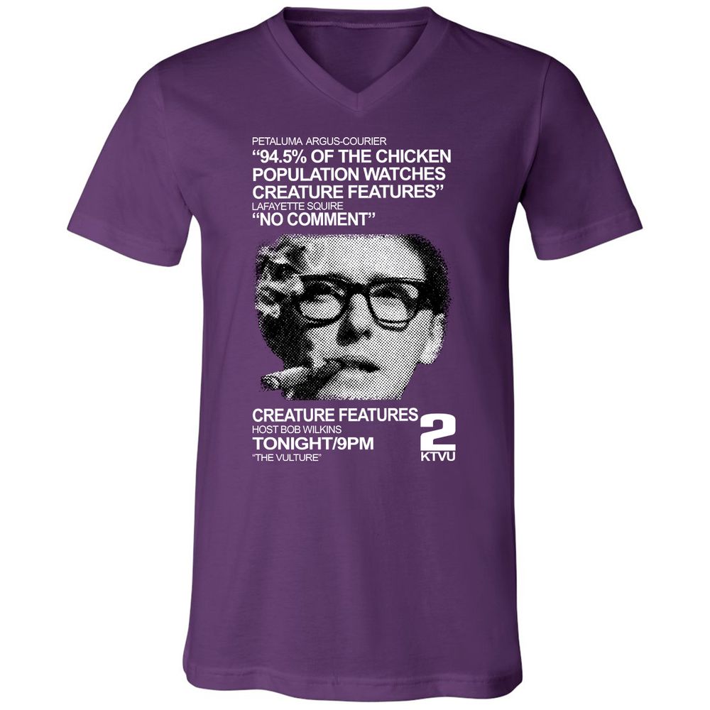 Unisex V-Neck T-Shirt - YNZ2LCQF - Team Purple - 9