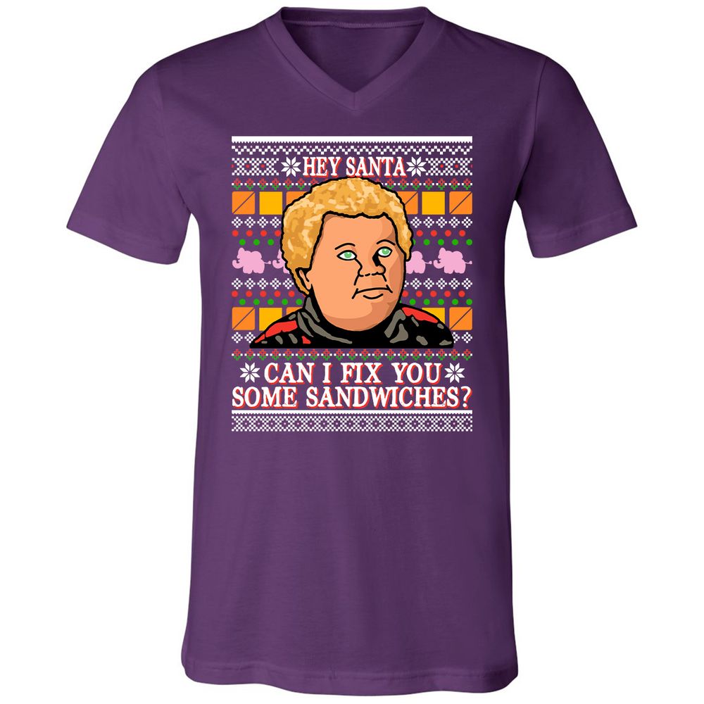Unisex V-Neck T-Shirt - 1DFC2BKP - Team Purple - 9