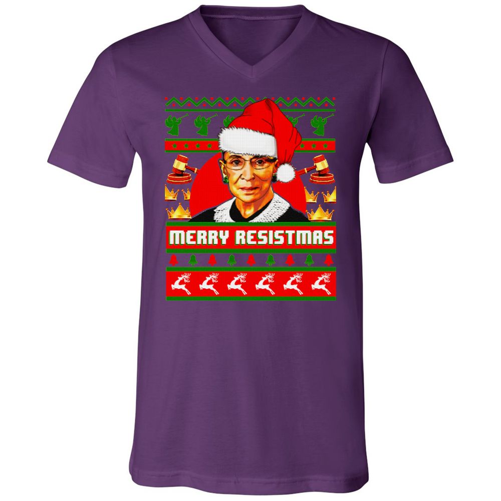 Unisex V-Neck T-Shirt - YK7P8ZFS - Team Purple - 9