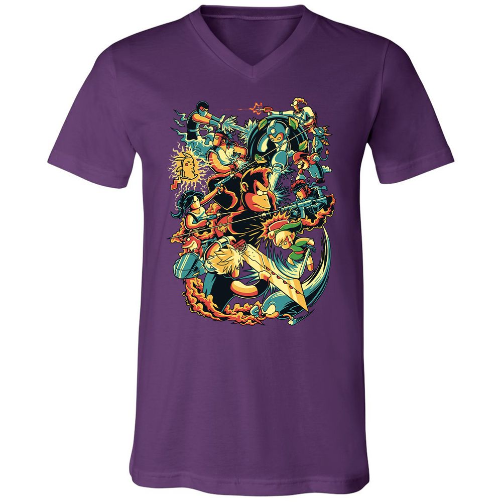 Unisex V-Neck T-Shirt - PV3HVH66 - Team Purple - 9