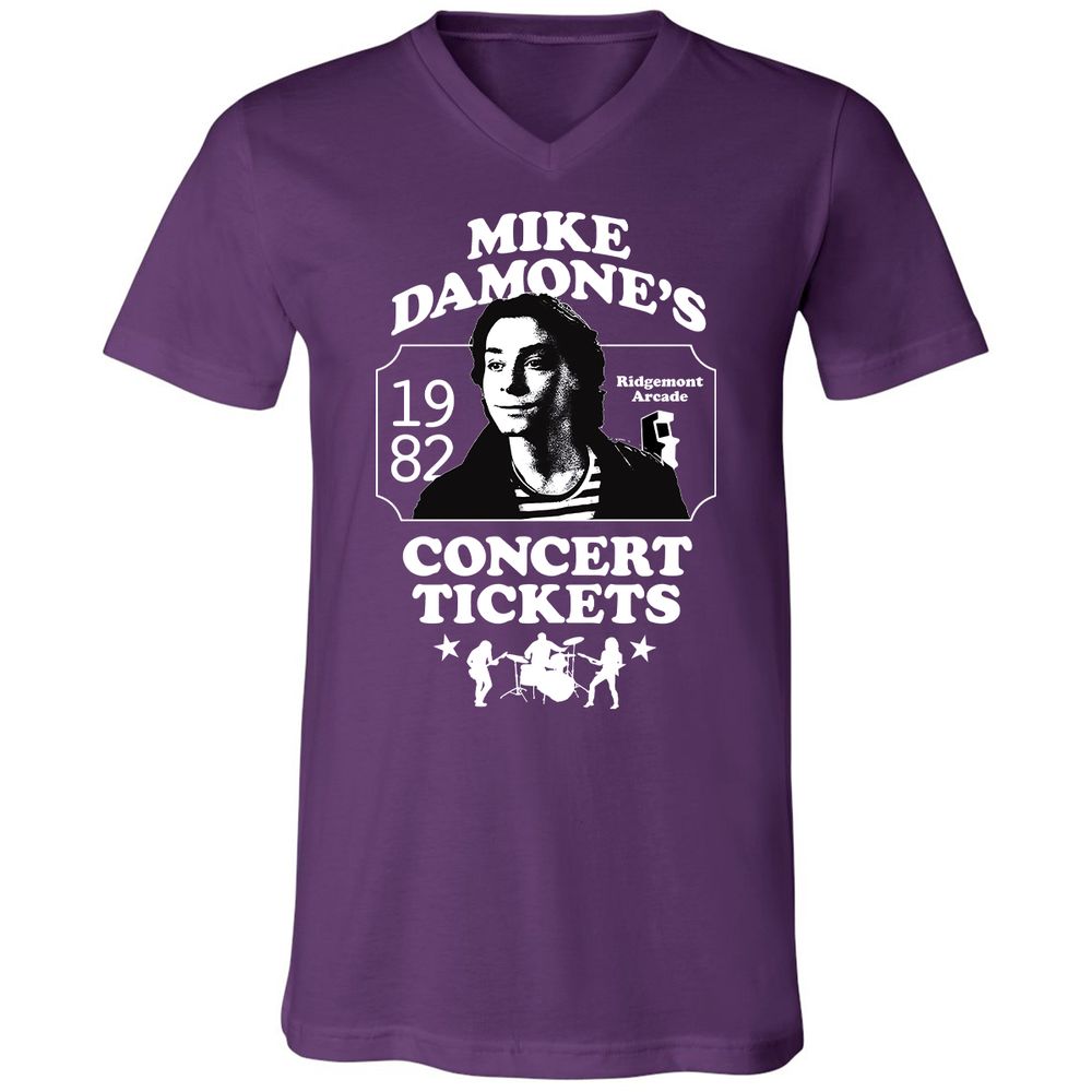 Unisex V-Neck T-Shirt - LCYUJBX9 - Team Purple - 9