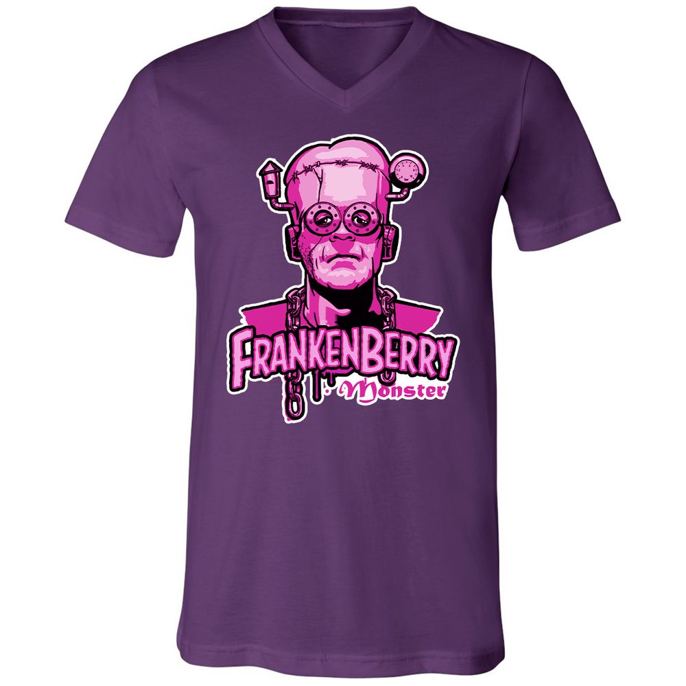 Unisex V-Neck T-Shirt - A2XKBMDN - Team Purple - 9