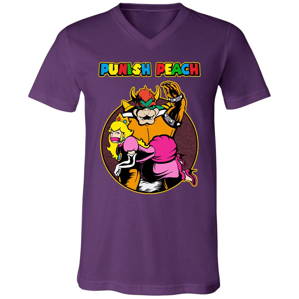 Unisex V-Neck T-Shirt - UPGXB19J - Team Purple - 9
