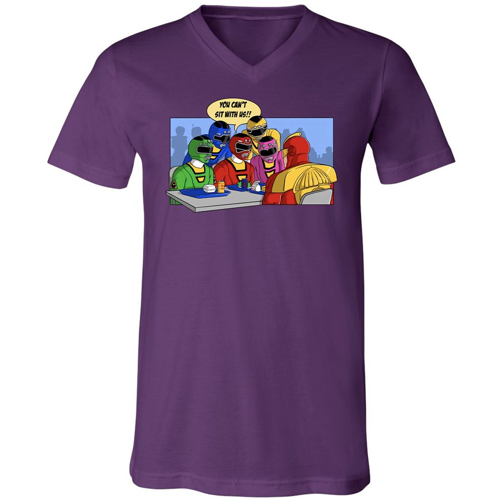 Unisex V-Neck T-Shirt - TTANFXXX - Team Purple - 9