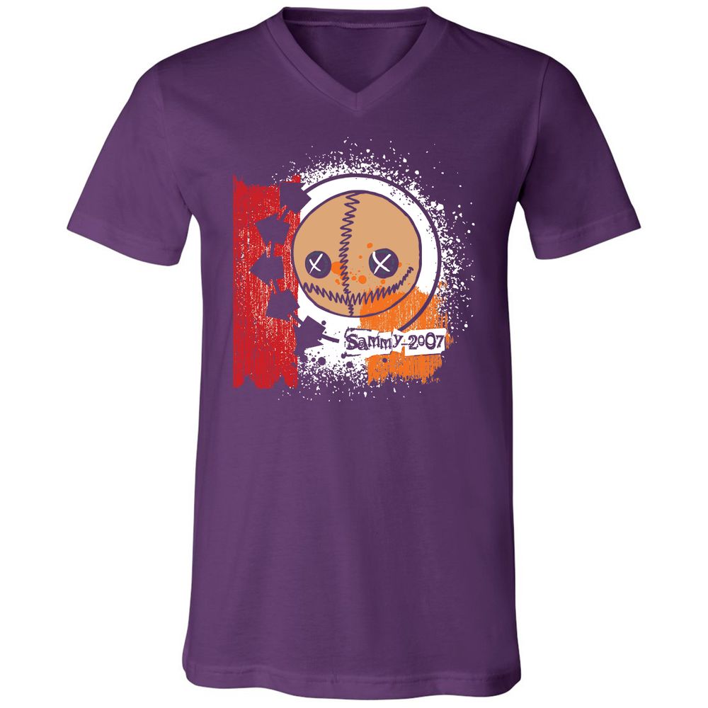 Unisex V-Neck T-Shirt - YYU1XRK2 - Team Purple - 9