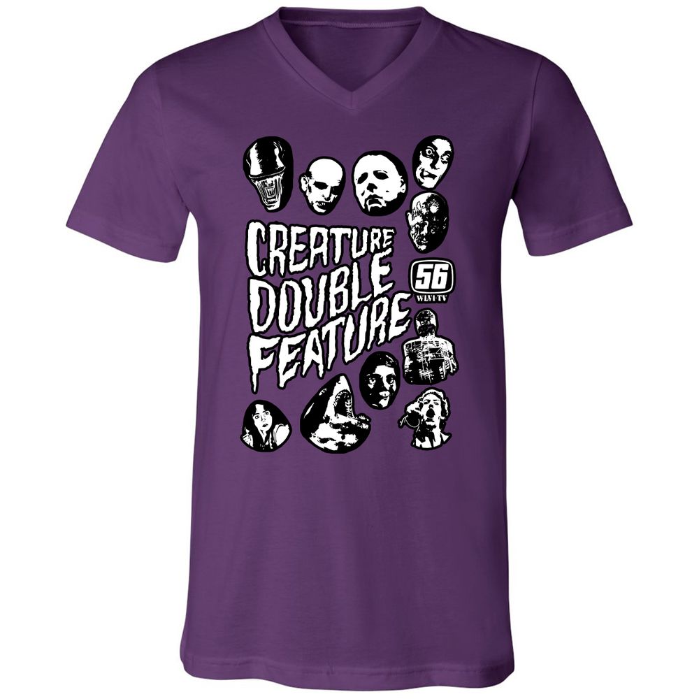 Unisex V-Neck T-Shirt - 7D4TRMYL - Team Purple - 9