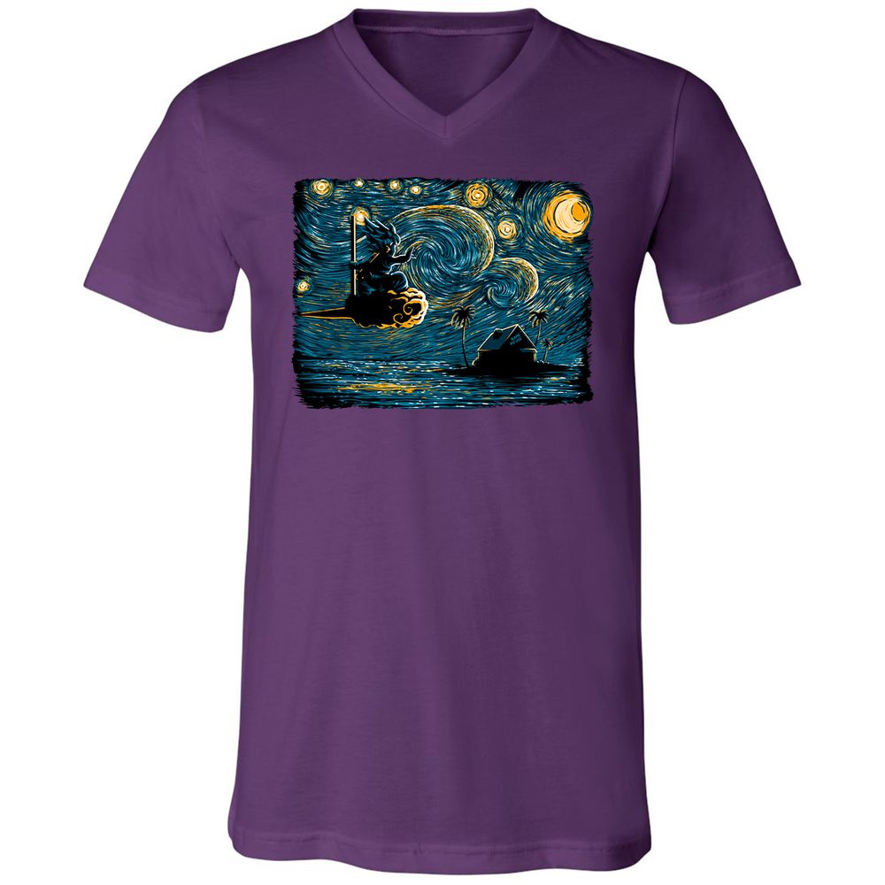 Unisex V-Neck T-Shirt - GSEEQPRU - Team Purple - 9