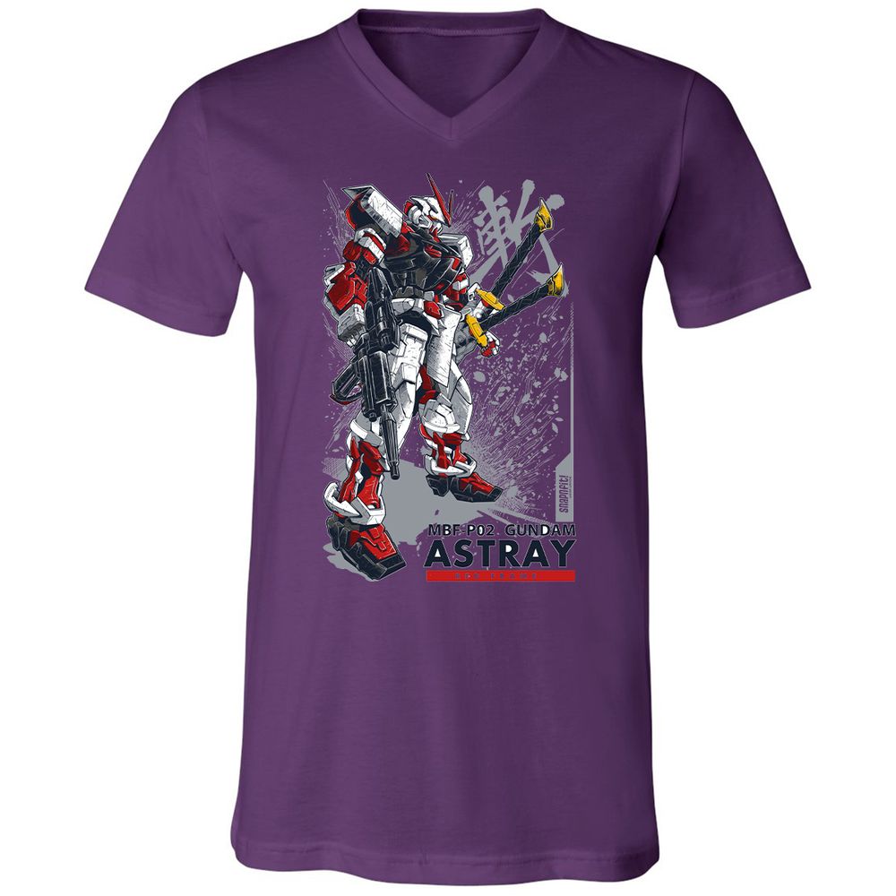 Unisex V-Neck T-Shirt - N2XZRY6U - Team Purple - 9