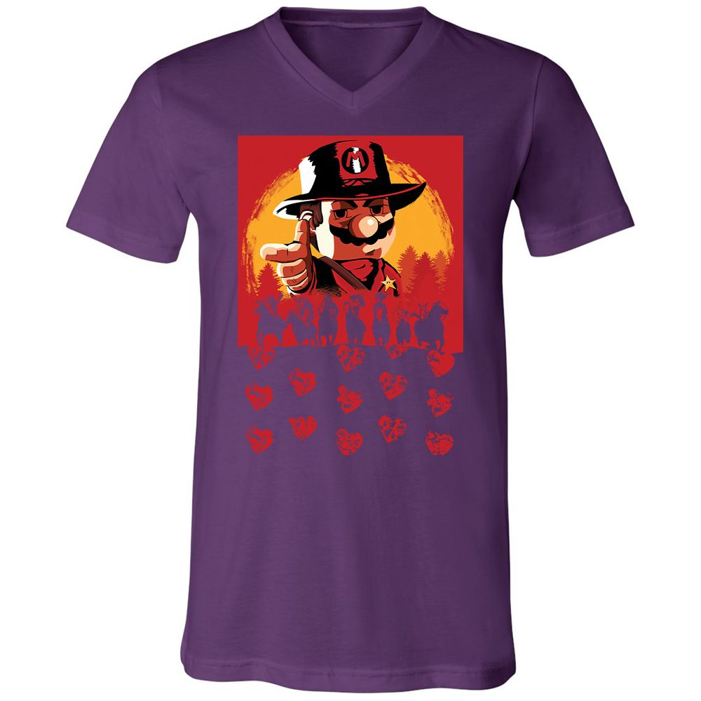 Unisex V-Neck T-Shirt - QTV11C72 - Team Purple - 9