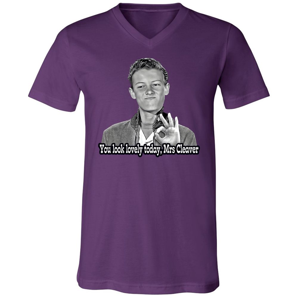 Unisex V-Neck T-Shirt - 7UPFK19S - Team Purple - 9