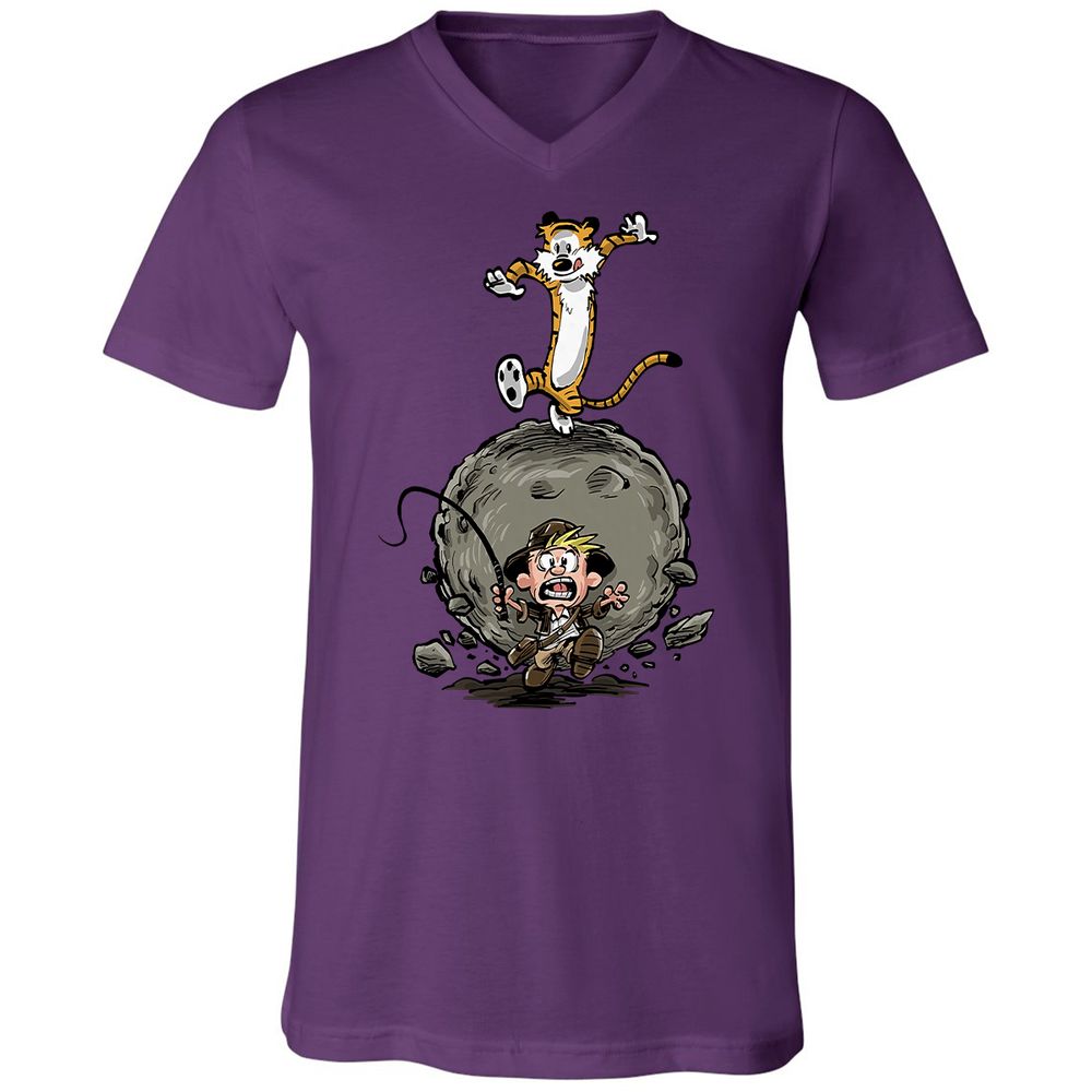 Unisex V-Neck T-Shirt - Y27DQTJR - Team Purple - 9