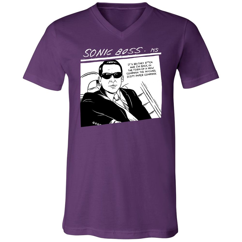 Unisex V-Neck T-Shirt - 864GA42W - Team Purple - 9