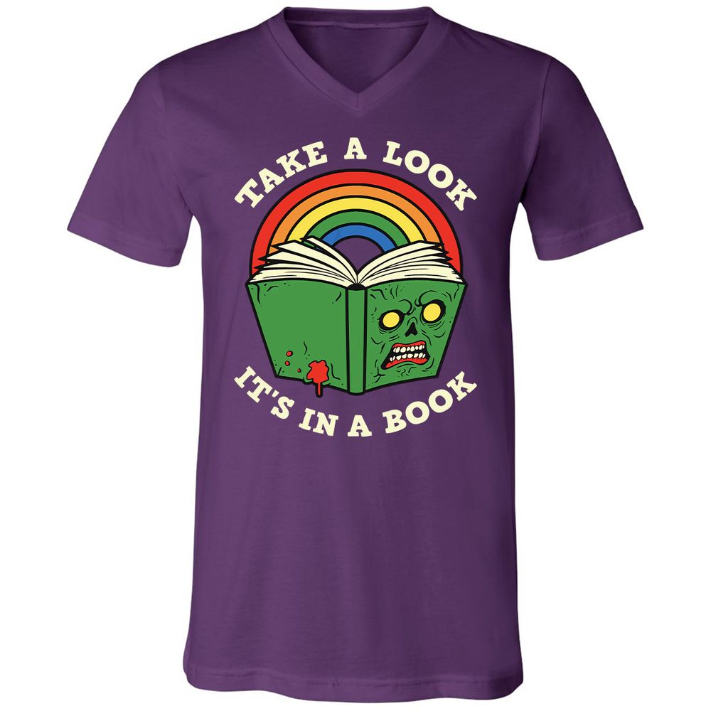 Unisex V-Neck T-Shirt - AUUPXWPF - Team Purple - 9