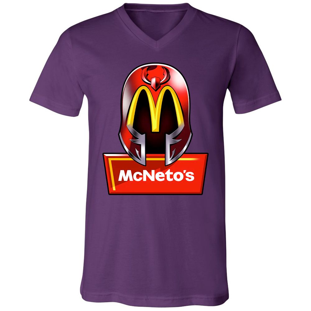 Unisex V-Neck T-Shirt - HYNFPWGR - Team Purple - 9