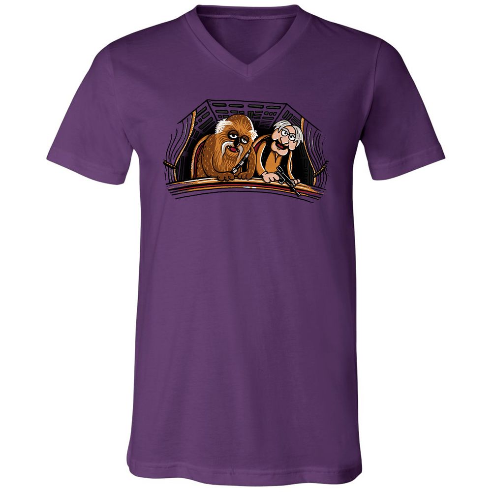 Unisex V-Neck T-Shirt - R3ASTY1R - Team Purple - 9
