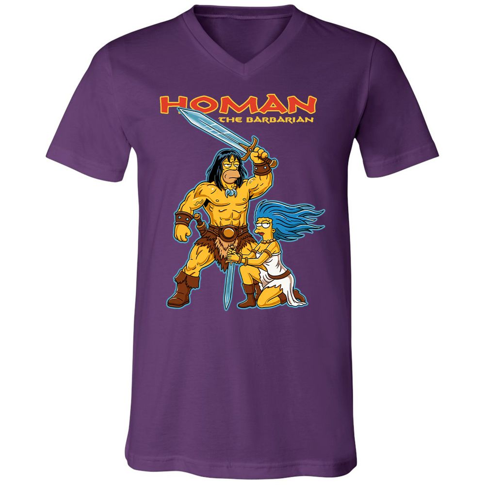 Unisex V-Neck T-Shirt - G8NTVGXJ - Team Purple - 9