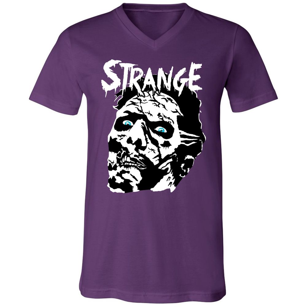 Unisex V-Neck T-Shirt - CZKGM2YK - Team Purple - 9