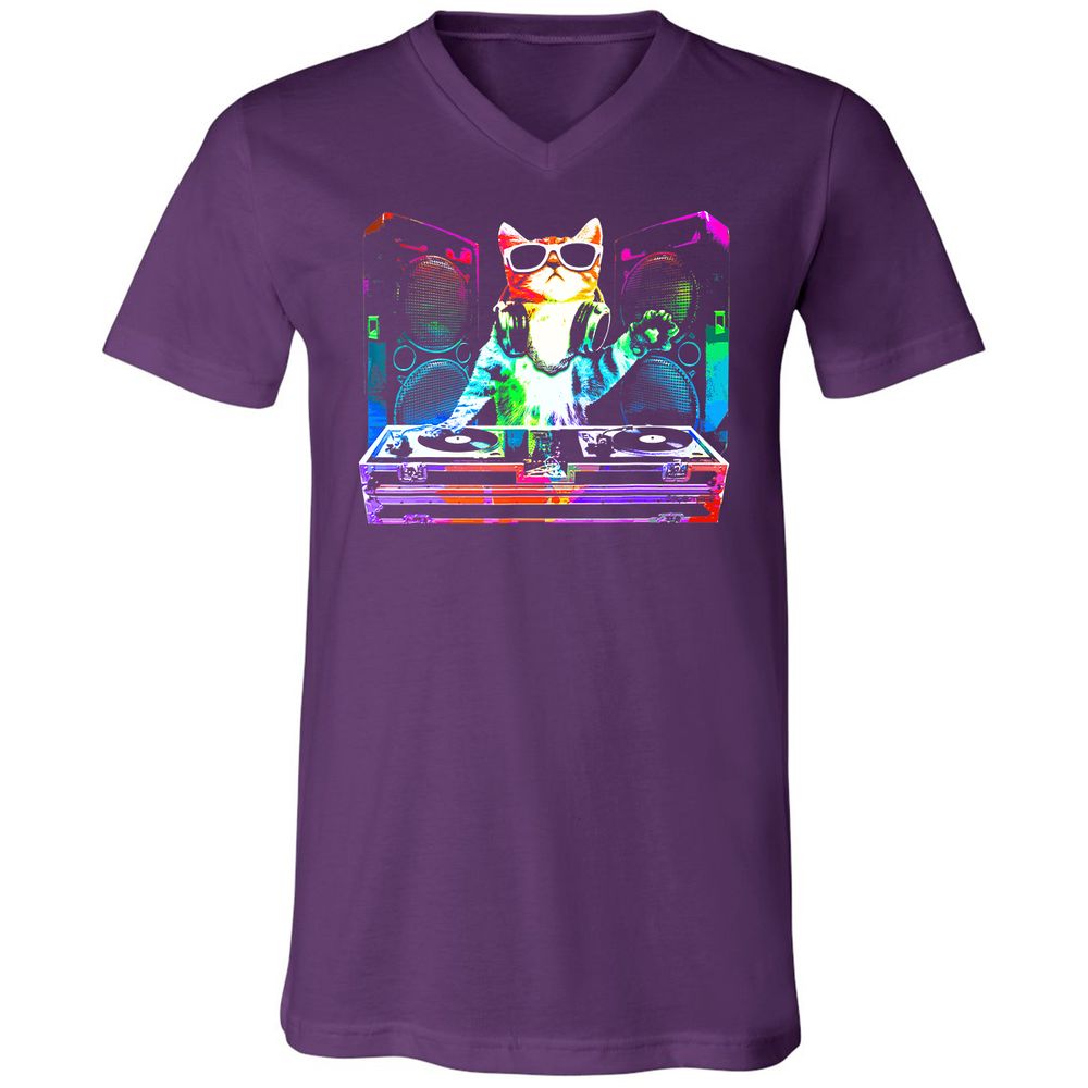 Unisex V-Neck T-Shirt - SLH9TWRJ - Team Purple - 9
