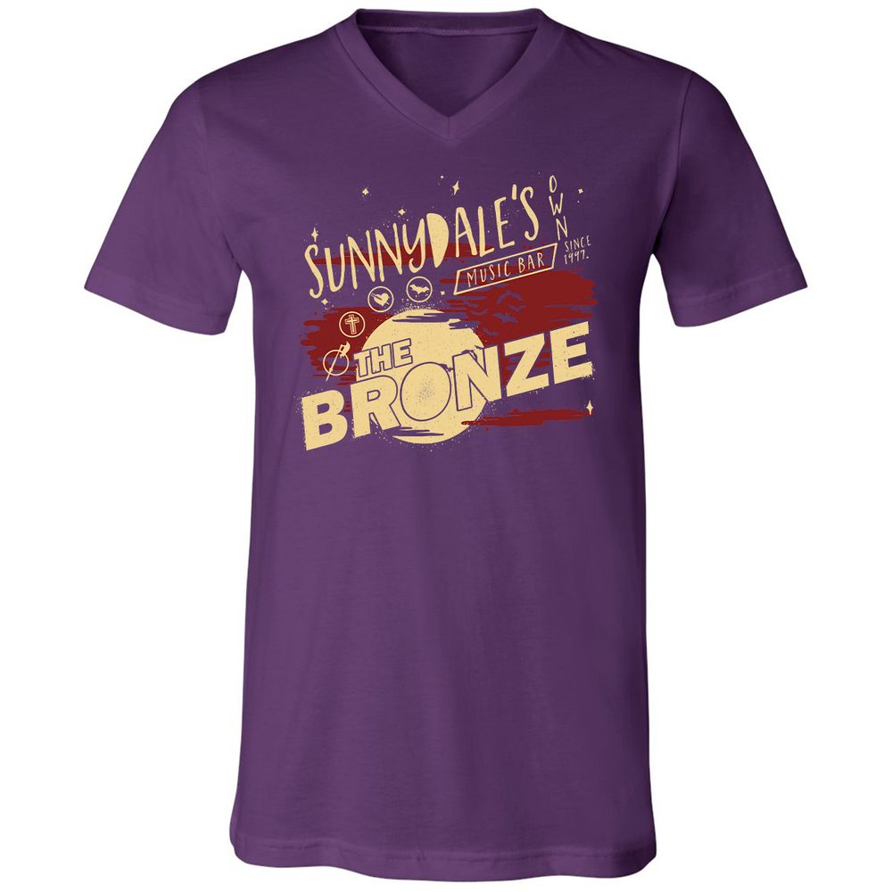 Unisex V-Neck T-Shirt - UAY6KK36 - Team Purple - 9