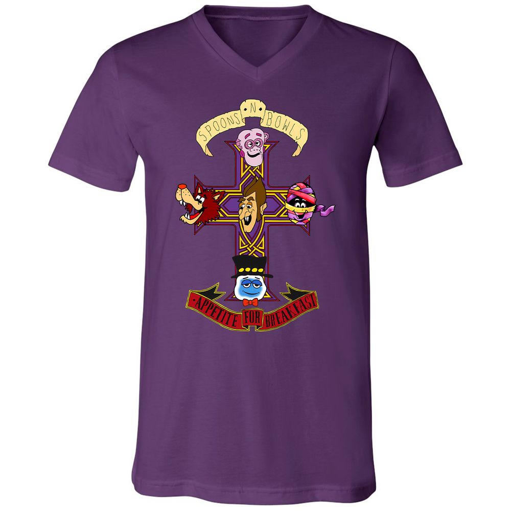 Unisex V-Neck T-Shirt - KYAQQT5S - Team Purple - 9