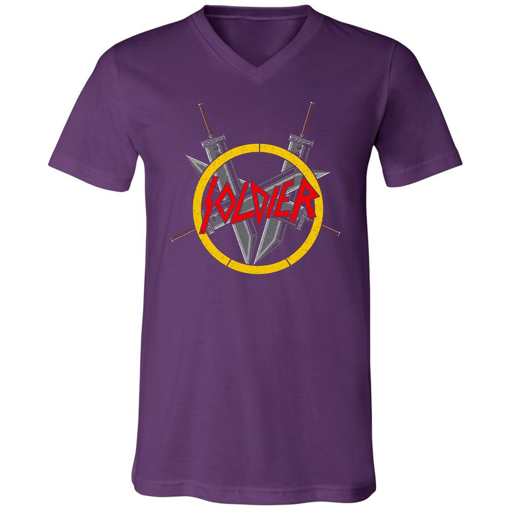 Unisex V-Neck T-Shirt - W4ZU91M4 - Team Purple - 9