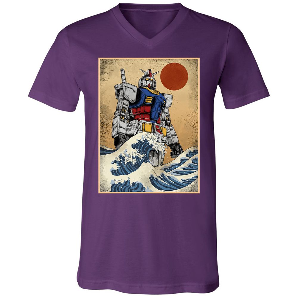 Unisex V-Neck T-Shirt - 96TDVXLF - Team Purple - 9