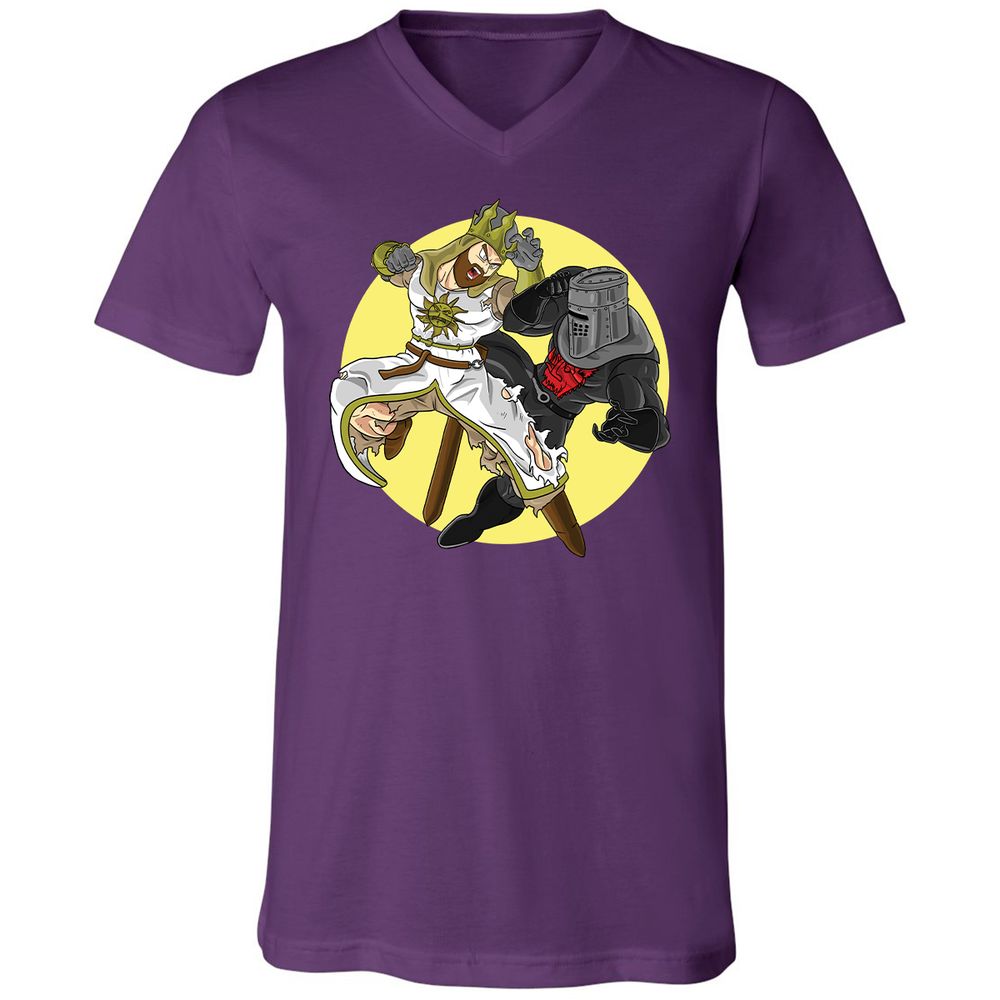 Unisex V-Neck T-Shirt - K7SDAG3S - Team Purple - 9