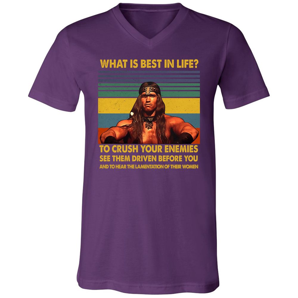 Unisex V-Neck T-Shirt - Y9H9SUUC - Team Purple - 9