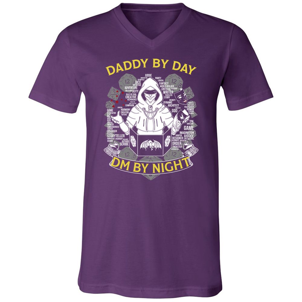 Unisex V-Neck T-Shirt - D7YNFGBF - Team Purple - 9