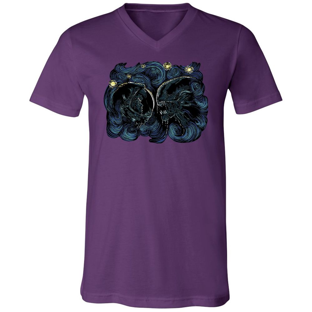 Unisex V-Neck T-Shirt - FEKEPGP3 - Team Purple - 9