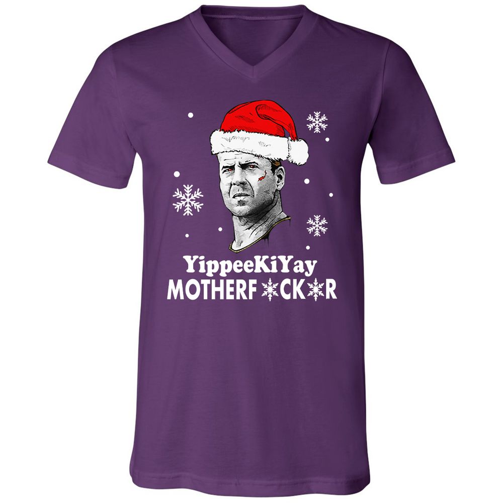 Unisex V-Neck T-Shirt - KFR82TCD - Team Purple - 9
