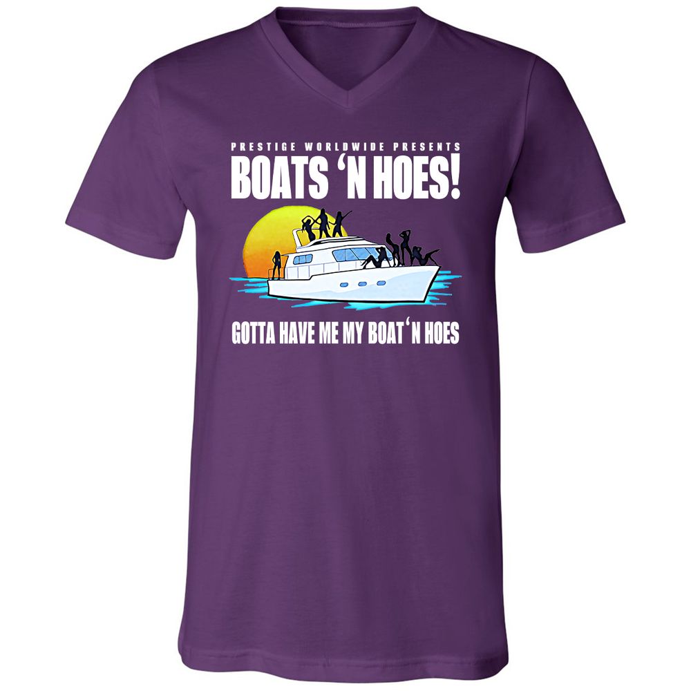 Unisex V-Neck T-Shirt - HXM7CUDL - Team Purple - 9