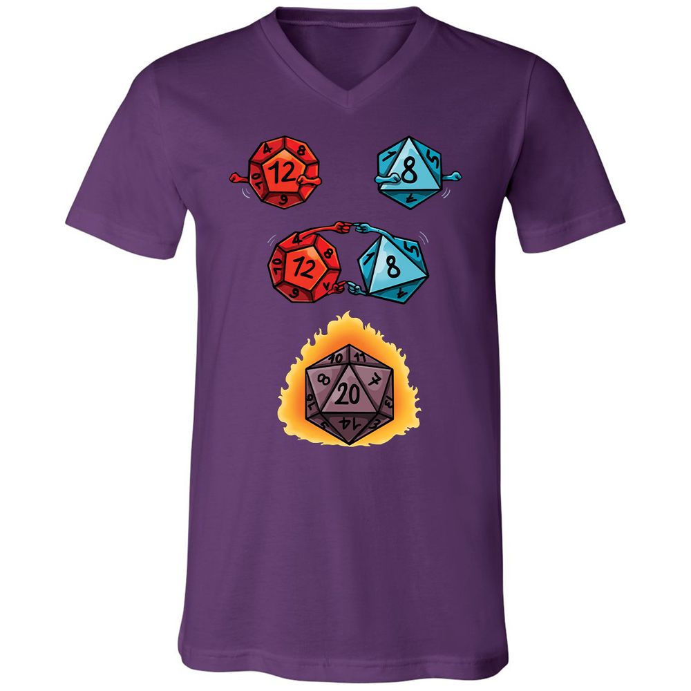 Unisex V-Neck T-Shirt - T1C7CTR4 - Team Purple - 9