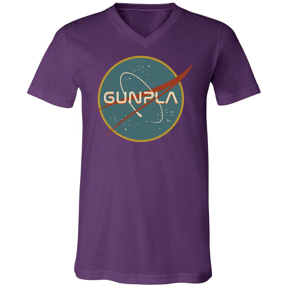 Unisex V-Neck T-Shirt - RKJS7137 - Team Purple - 9