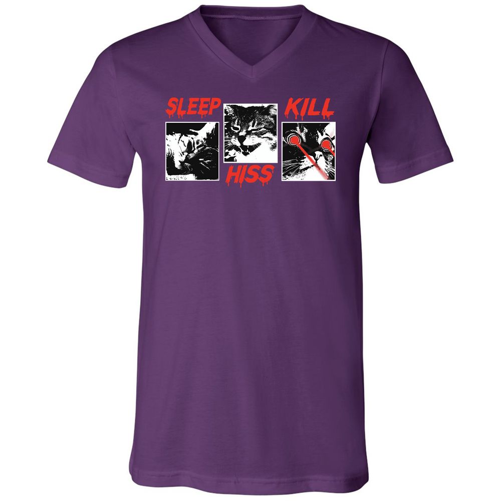 Unisex V-Neck T-Shirt - BXA9SEL9 - Team Purple - 9