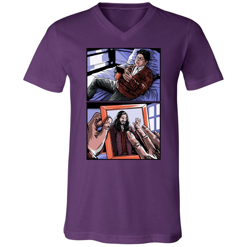 Unisex V-Neck T-Shirt - S8UEUXR5 - Team Purple - 9