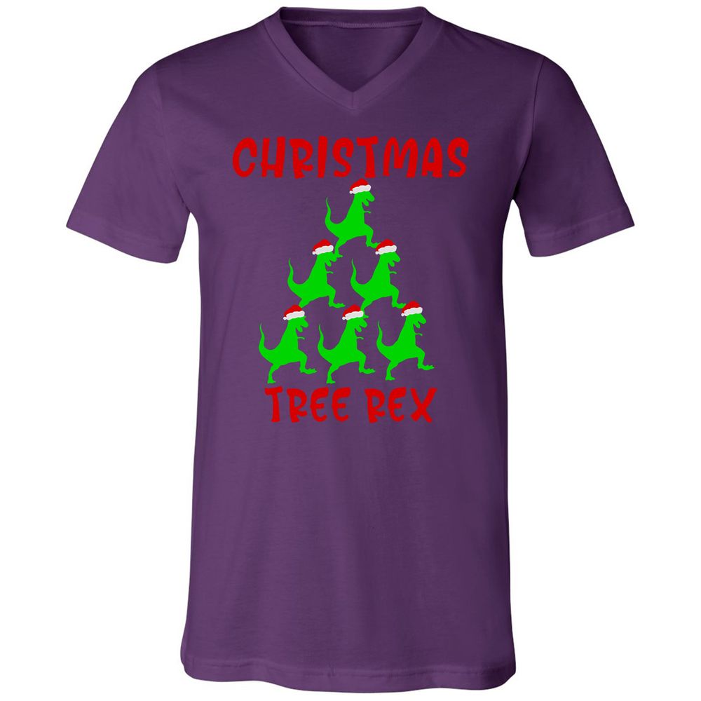 Unisex V-Neck T-Shirt - C3E4S3SF - Team Purple - 9