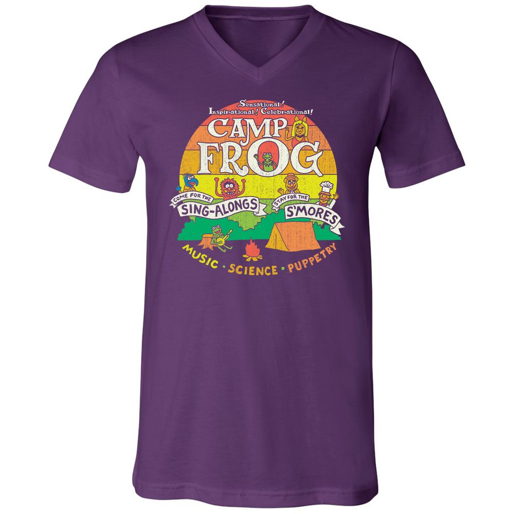 Unisex V-Neck T-Shirt - VRPUWMZB - Team Purple - 9