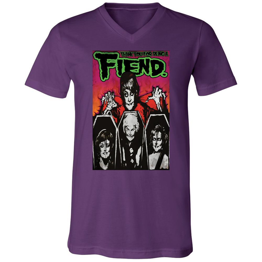 Unisex V-Neck T-Shirt - BTWZMR92 - Team Purple - 9