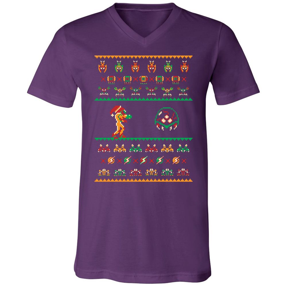 Unisex V-Neck T-Shirt - D5TCENJ3 - Team Purple - 9