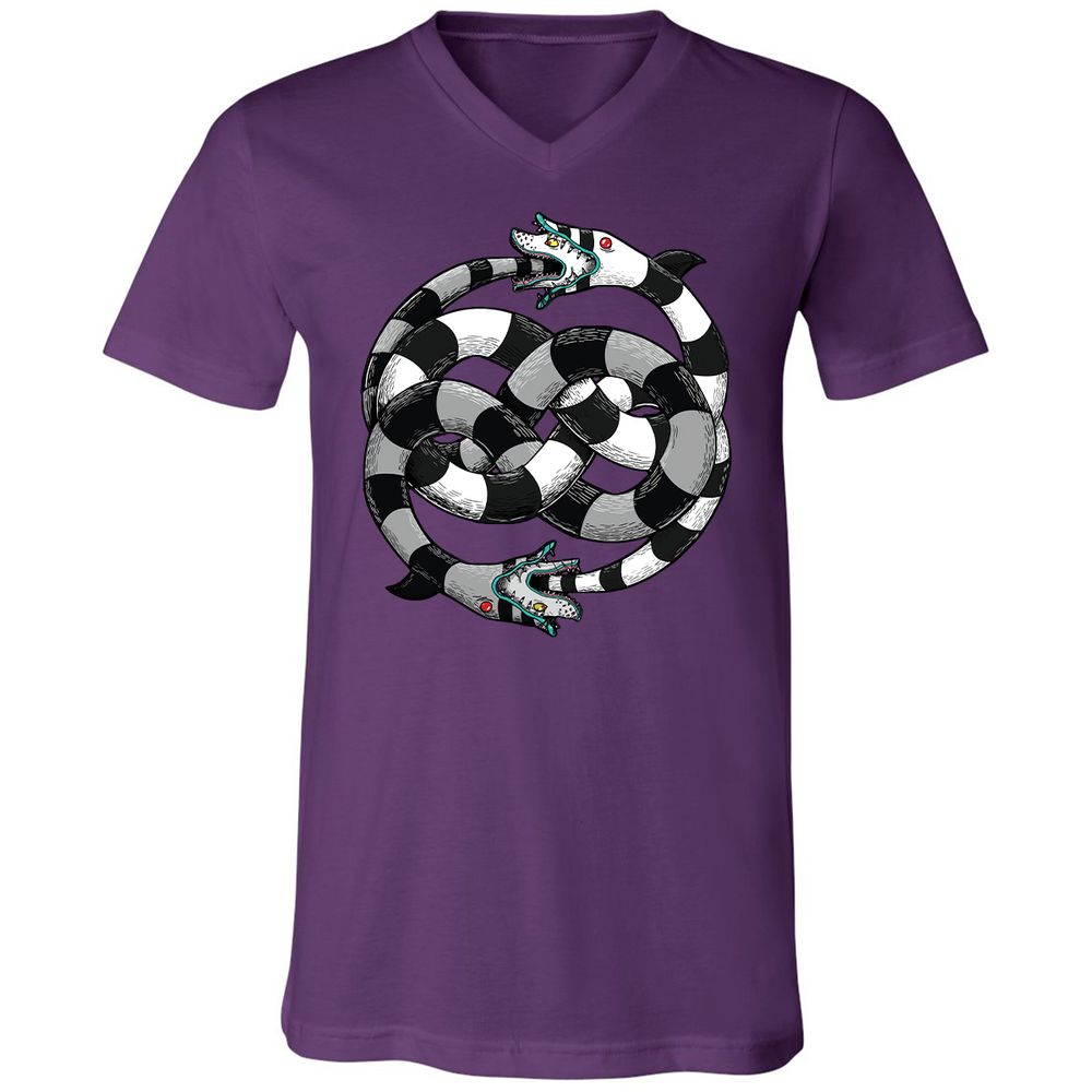 Unisex V-Neck T-Shirt - UXD4TBTZ - Team Purple - 9