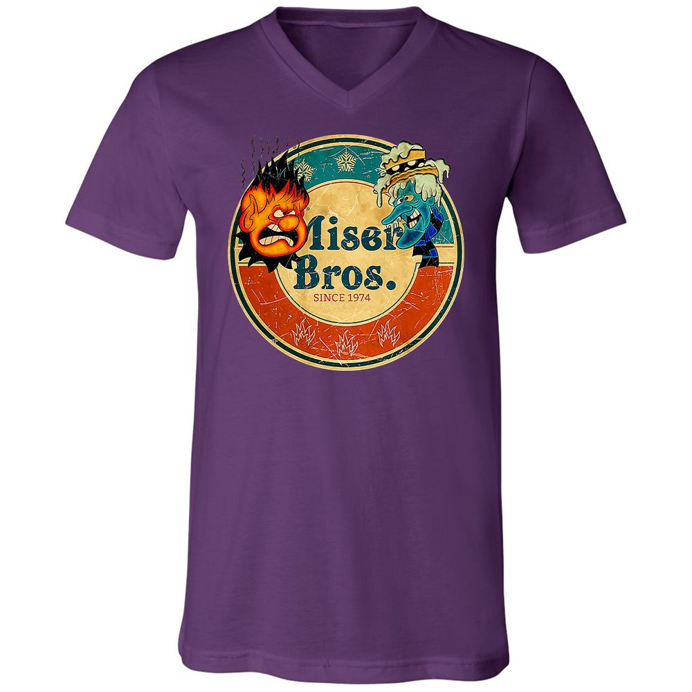 Unisex V-Neck T-Shirt - ZZRRSVFS - Team Purple - 9