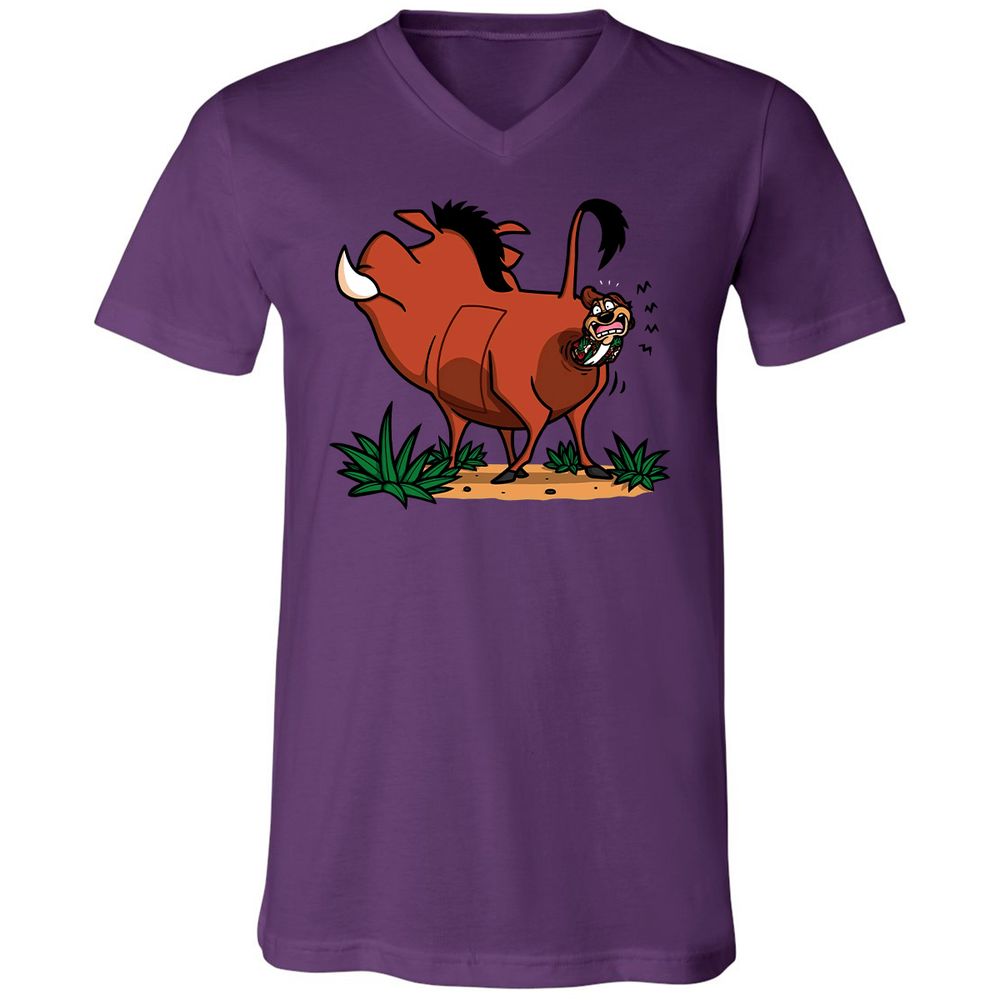 Unisex V-Neck T-Shirt - 1DYQCVG5 - Team Purple - 9