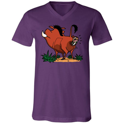 Unisex V-Neck T-Shirt - 1DYQCVG5 - Team Purple - 9
