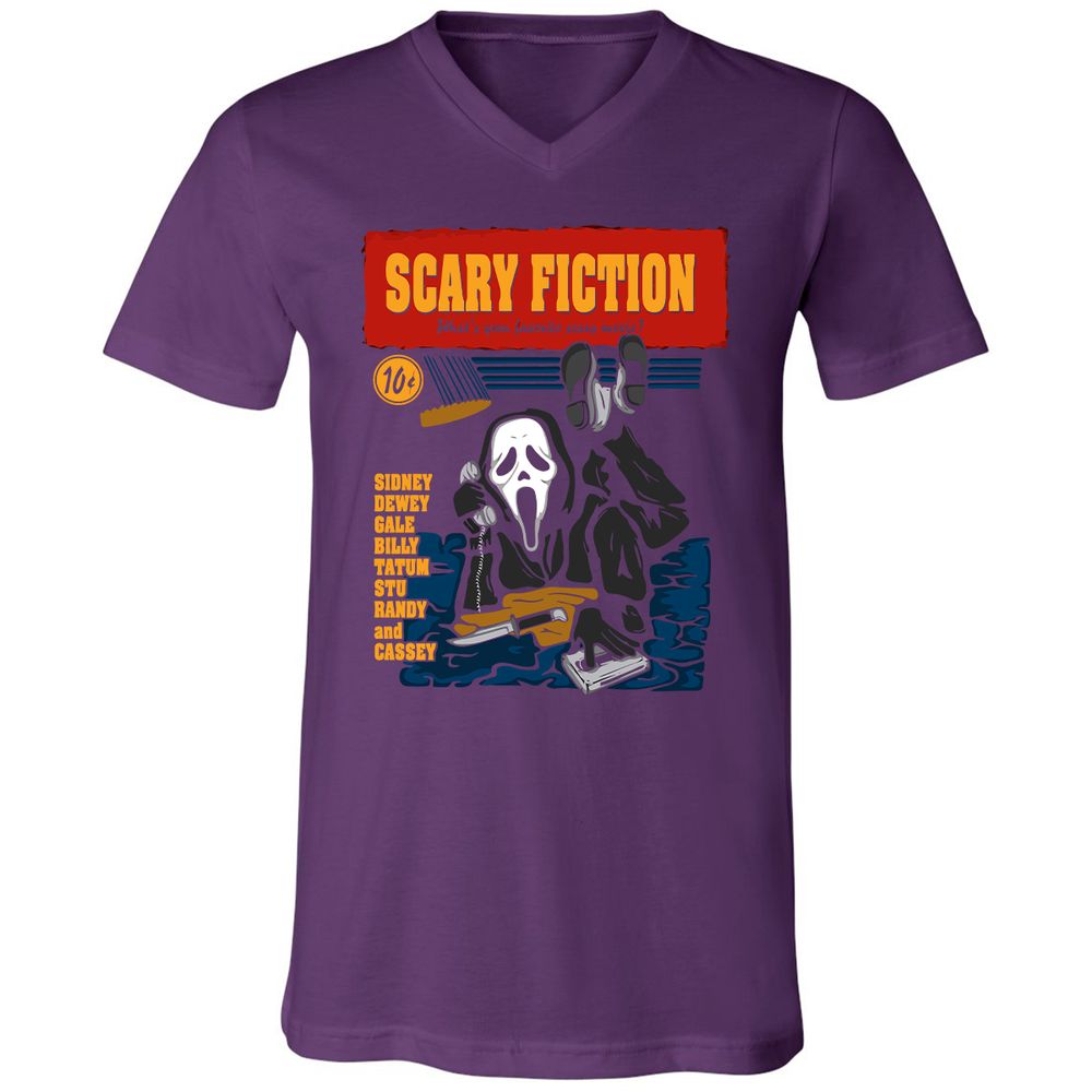 Unisex V-Neck T-Shirt - F9CJXN3E - Team Purple - 9
