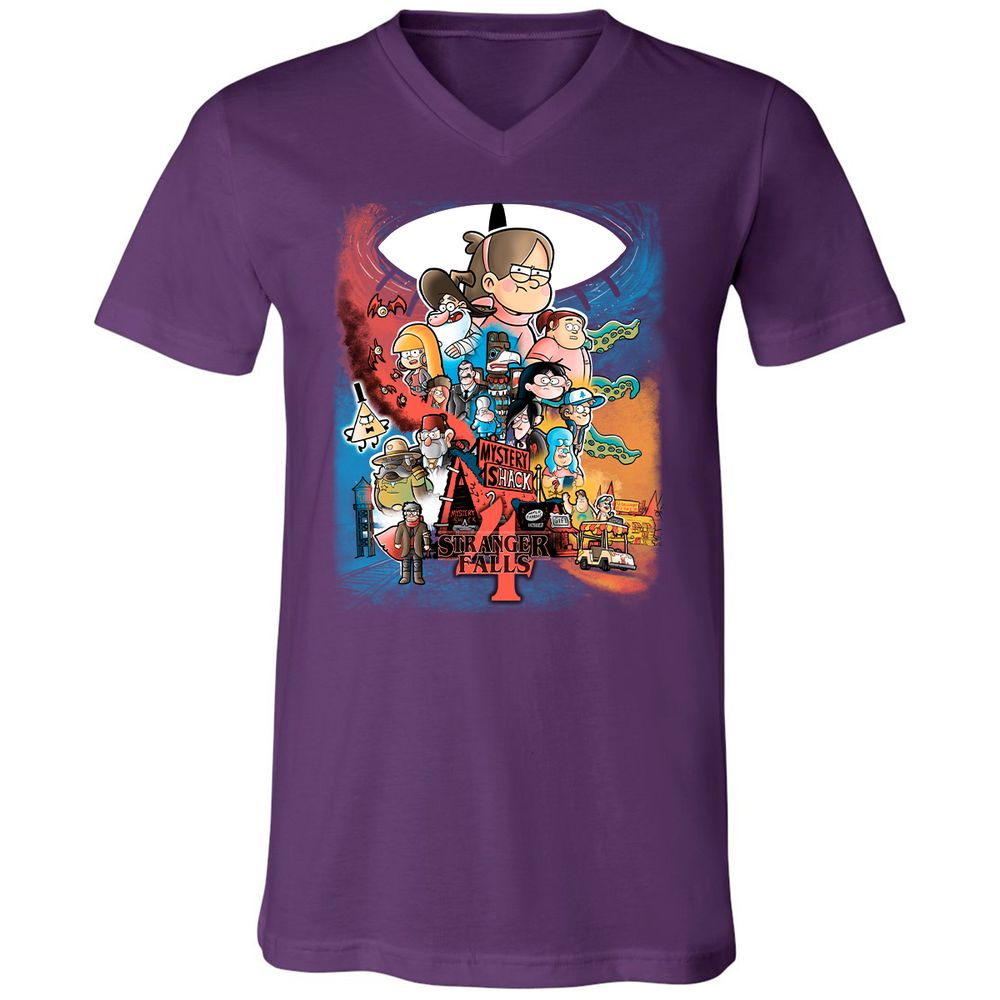 Unisex V-Neck T-Shirt - GCFG8GLY - Team Purple - 9