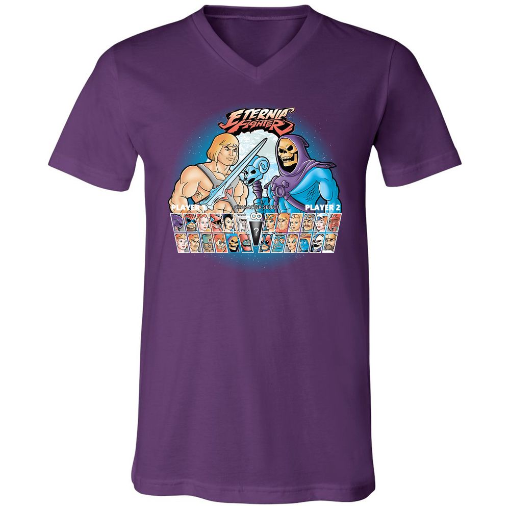 Unisex V-Neck T-Shirt - Q2V9HDHV - Team Purple - 9