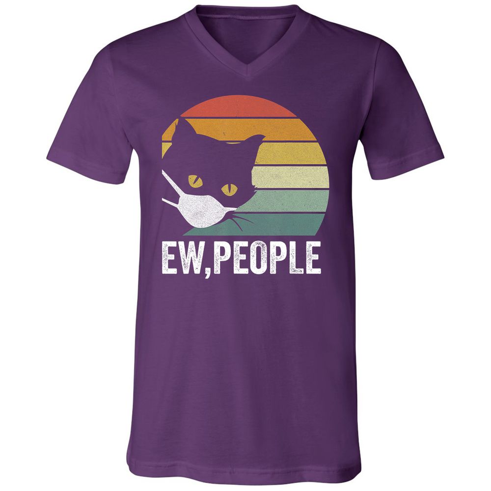 Unisex V-Neck T-Shirt - 89UZW9LN - Team Purple - 9