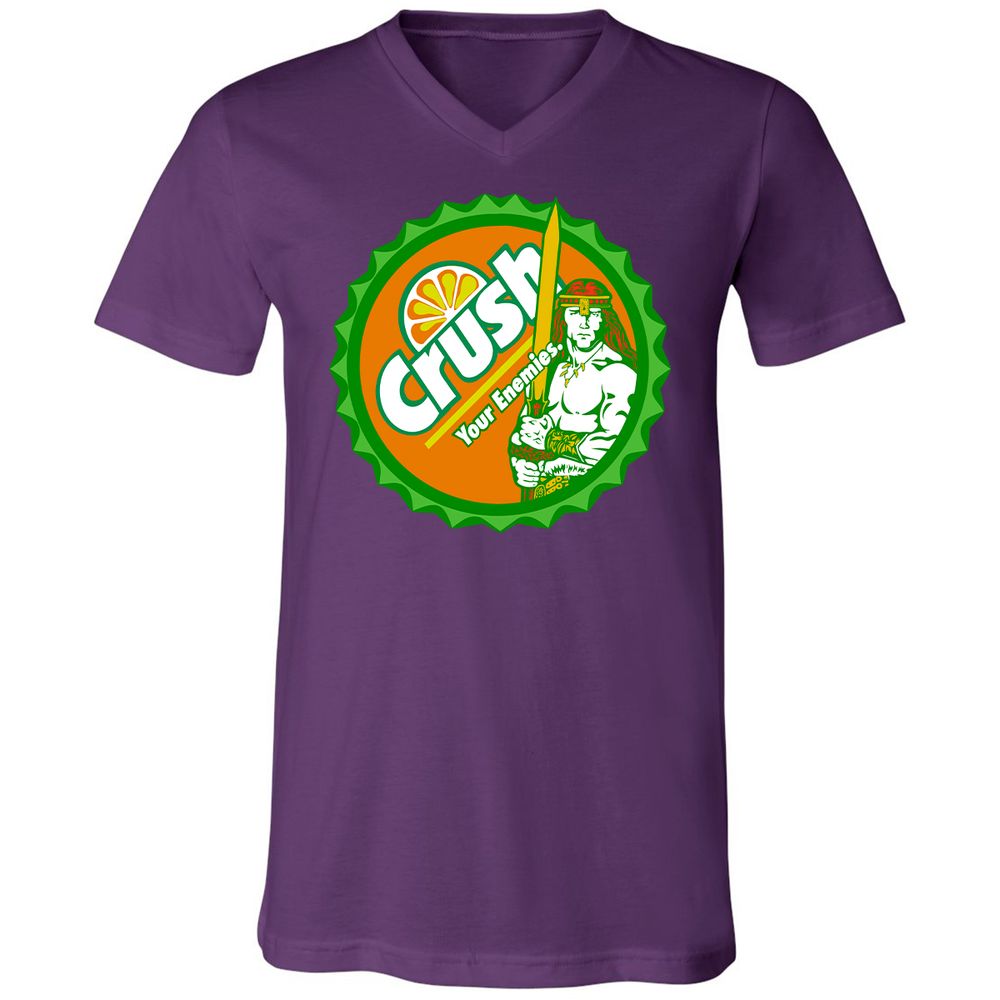 Unisex V-Neck T-Shirt - TCQM6E5P - Team Purple - 9
