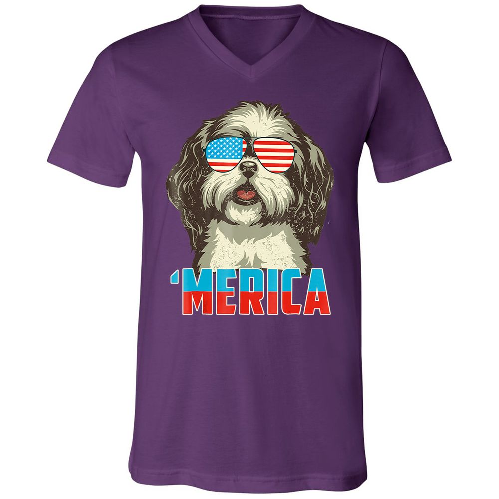 Unisex V-Neck T-Shirt - NMC52DWC - Team Purple - 9